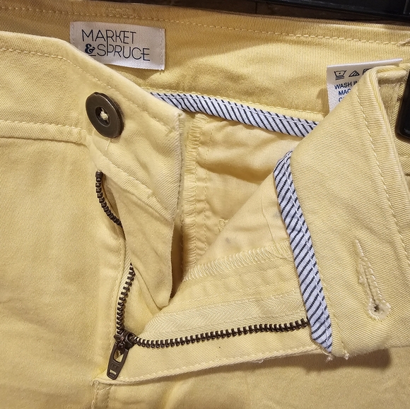 Market & Spruce Size 12 Yellow Dress Shorts - Picture 3 of 5